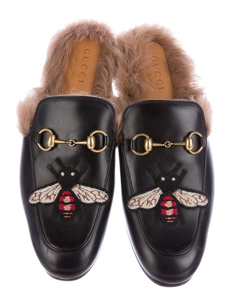 gucci shoes slippers|gucci fur slippers women's.